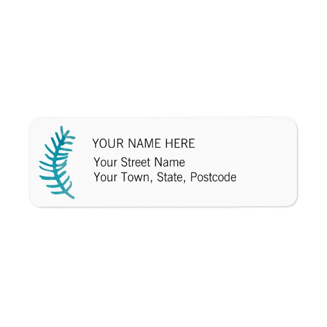 Painted Ferns Return Address Label (Front)