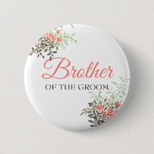 Painted Floral 2 Inch Round Button