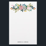 Painted Floral Blooms Spring Garden Garland Stationery<br><div class="desc">The gorgeous painted florals are by Create the Cut. Find them on Creative Market https://crmrkt.com/7WdAX,  Etsy https://www.etsy.com/shop/CreateTheCut,  and 
www.createthecut.com</div>