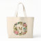 Painted Floral Personalized Monogram Canvas Bag