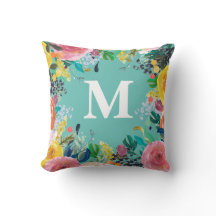 Painted Floral Personalized Monogram Initial