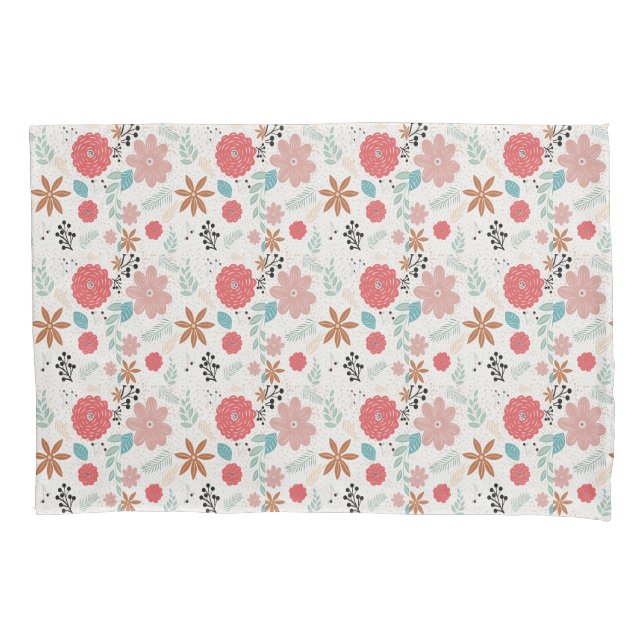 Painted Floral Pillowcase (Front)