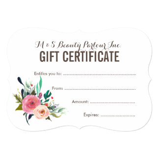 templates for gift certificate