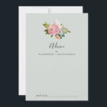 Painted Floral Wedding Advice Card<br><div class="desc">This painted floral wedding advice card is perfect for a modern wedding and can be used for any event. The elegant and romantic design features beautiful painted acrylic flowers in blush pink and grey, with pops of colourful blue and orange. These advice cards can be used as a guestbook alternative...</div>