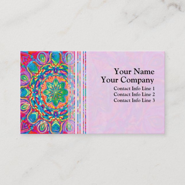 Painted Flower Business Card Template (Front)