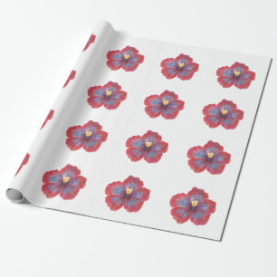 Painted flower Matte Wrapping Paper, 30 in x 6 ft Wrapping Paper