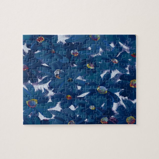 Painted Flowers Any Colour Jigsaw Puzzle (Horizontal)