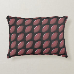Painted Football Pattern Accent Pillow