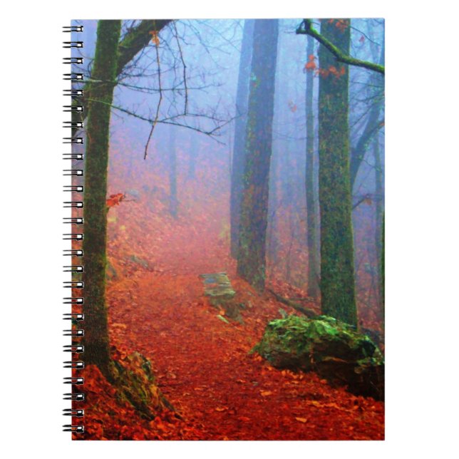 Painted Forest Autumn Blue Fog Notebook (Front)