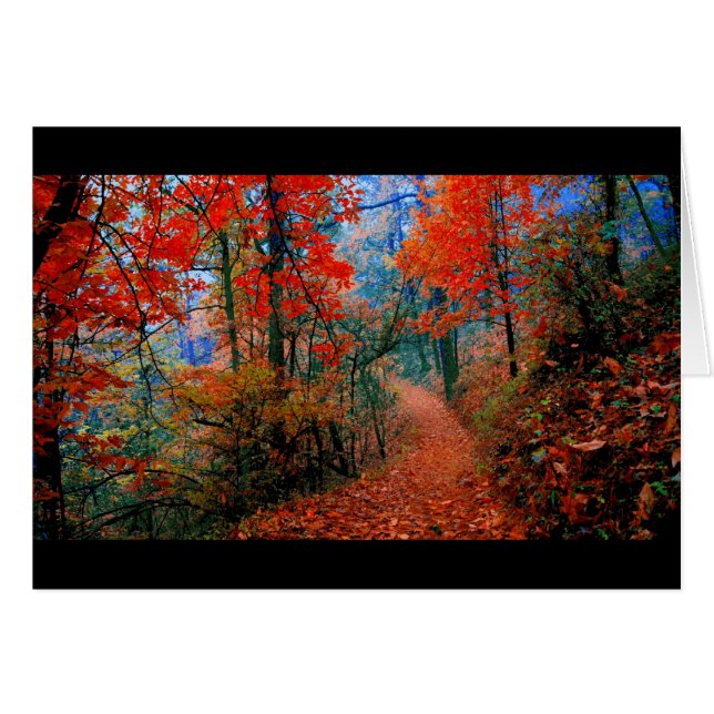 Painted Forest Autumn Flame Watercolor Gifts (Front Horizontal)