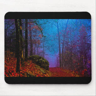 Painted Forest Autumn Purple Fog Mouse Pad