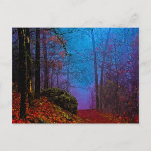 Painted Forest Autumn Purple Fog Postcard