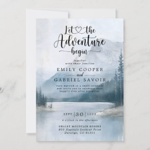 Painted Forest Mountain Wedding Reception Invitation