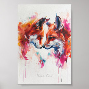 Painted Fox Print & Downloadable