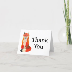 Painted Fox Thank You Card