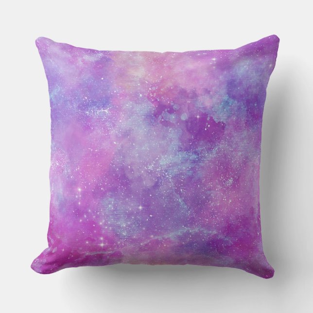 Painted Galaxy Series Design 2  Throw Pillow (Front)