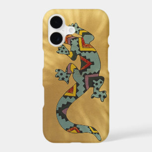 Painted gecko lizard on wall, Tucson, Arizona,