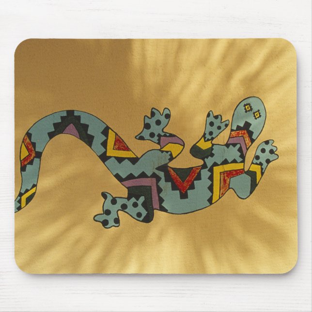 Painted gecko lizard on wall, Tucson, Arizona, Mouse Pad (Front)