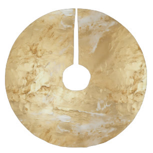 Painted Gold Brushed Polyester Tree Skirt