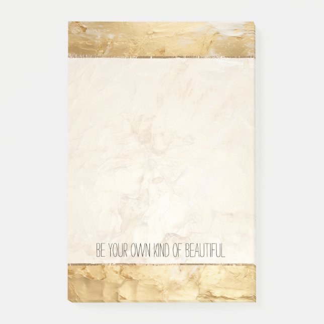 Painted Gold Post-it Notes (Front)