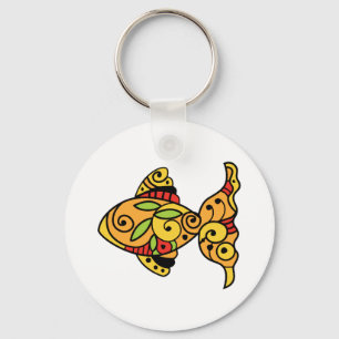 PAINTED GOLDFISH KEYCHAIN
