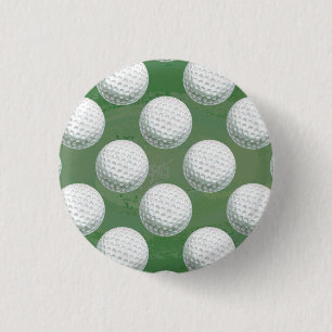 Painted Golf Ball Pattern 1 Inch Round Button