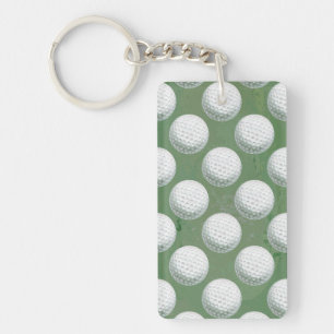 Painted Golf Ball Pattern Keychain