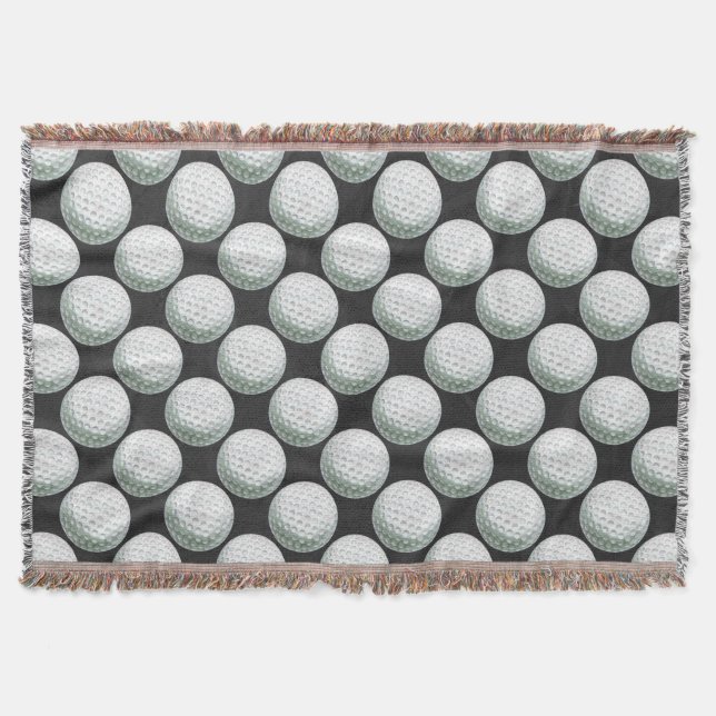 Painted Golf Ball Pattern Throw Blanket (Front)