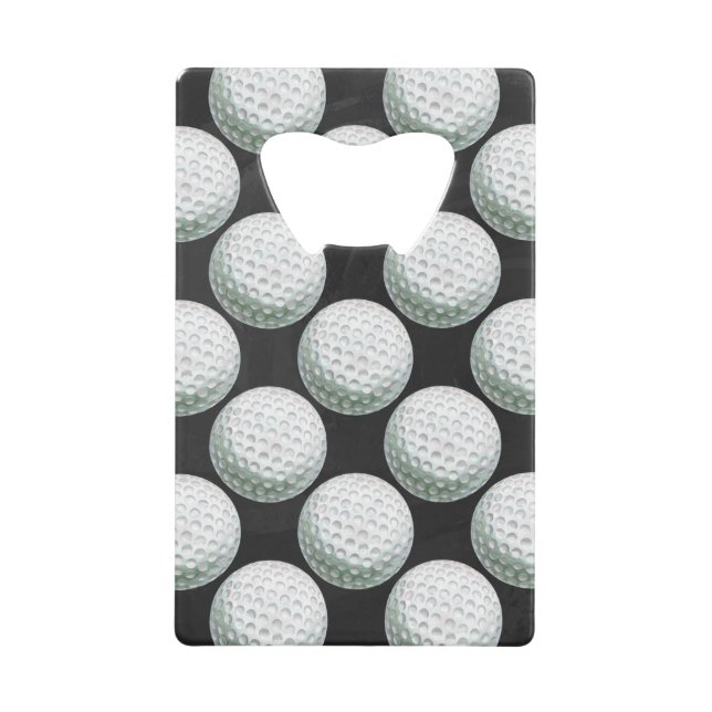 Painted Golf Ball Pattern Wallet Bottle Opener (Front)