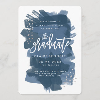 Painted Graduate Photo Graduation Invitation