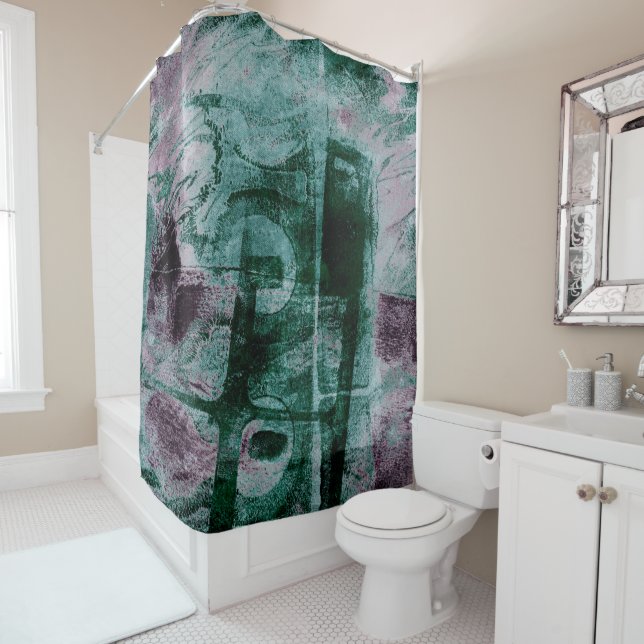 Painted Graffiti Grunge | Moody Plum Purple Green (In Situ)