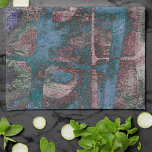 Painted Graffiti Grunge | Rust Red Blue Taupe Kitchen Towel<br><div class="desc">#abstractart Dark modern contemporary abstract featuring moody graffiti grunge in a dramatic and edgy 90s combination of deep jewel tones on a textured background. This hand-painted watercolor and mixed medium gradient adds the perfect pop of colour for any personal style or occasion. For customizations, coordinating products, or other colours, please...</div>