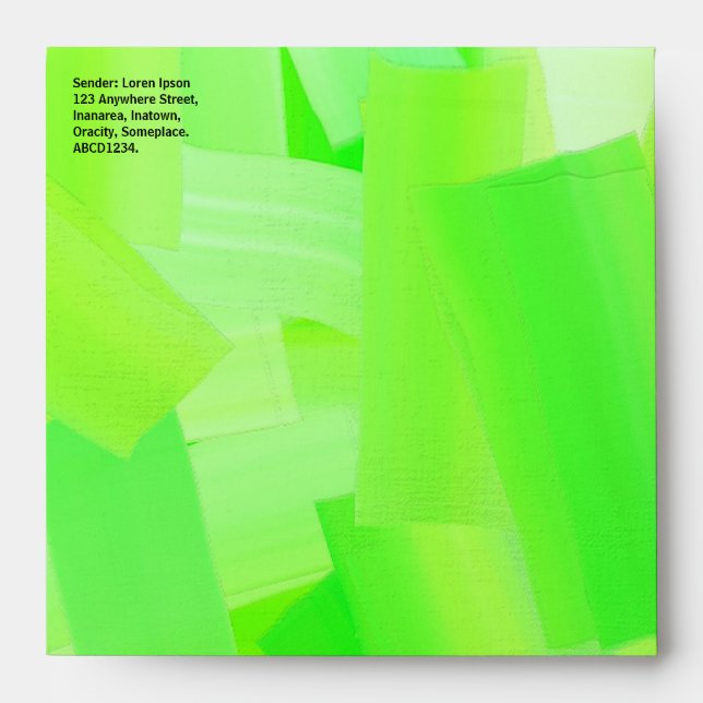 Painted Green Envelope (Front)