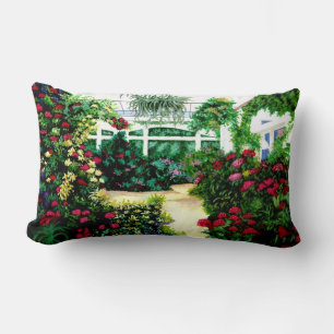 Painted Greenhouse Lumbar Pillow