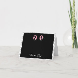 Painted Groom Silhouette Gay Wedding Thank You Card