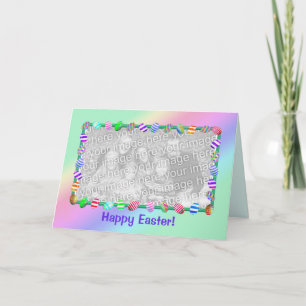 Painted Happy Easter Eggs for Photo Holiday Card