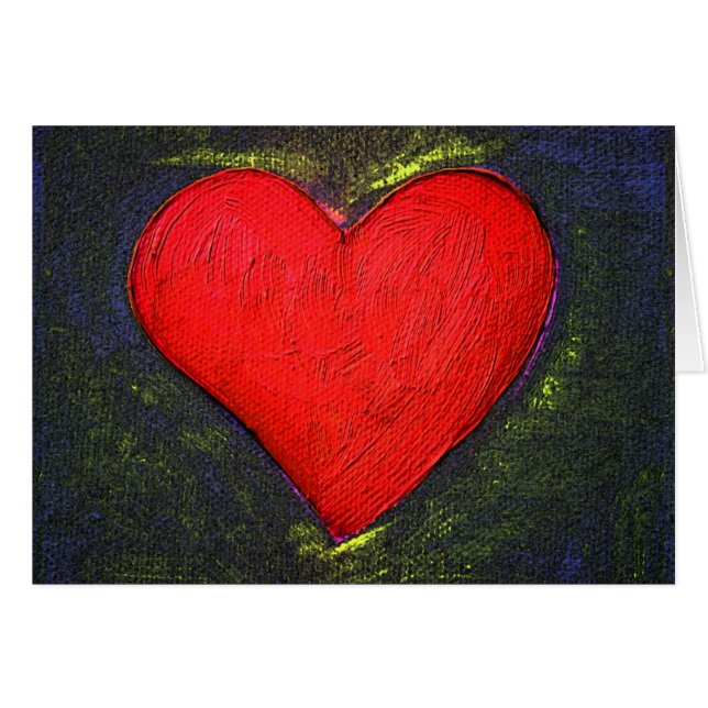 Painted Heart Card (Front Horizontal)