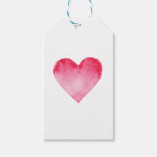 Painted heart gift tag