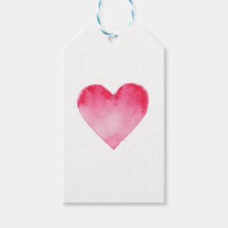 Painted heart gift tag