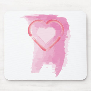 Painted Heart Mouse Pad