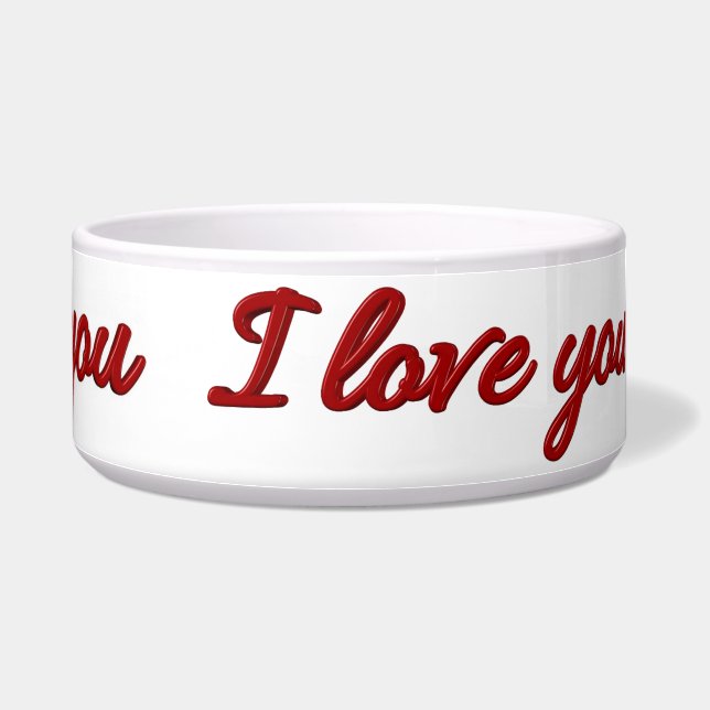 Painted Heart Pet Bowl (Right)