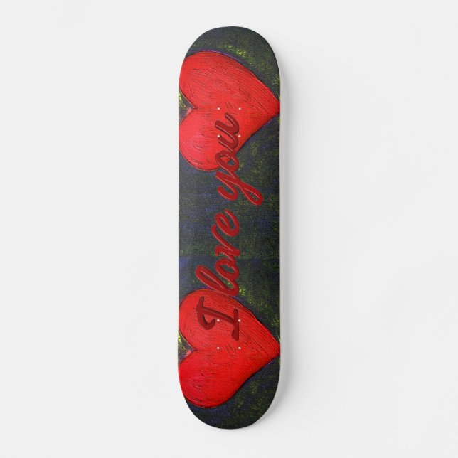 Painted Heart Skateboard (Front)