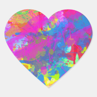 Painted heart sticker