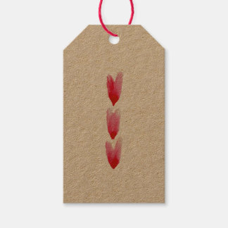 Painted Hearts on Kraft Tag (set of 10)