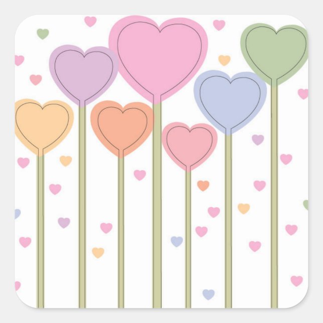 Painted Hearts Stickers (Front)
