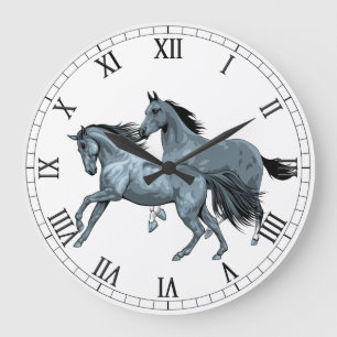 Painted Horses  Wall Clock