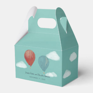 Painted Hot Air Balloons Custom Wedding Favor Box