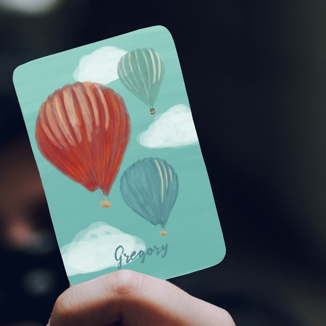 Painted Hot Air Balloons Personalized Playing Cards (Creator Uploaded)