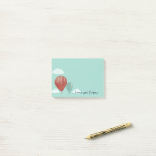 Painted Hot Air Balloons Personalized Post-it Notes
