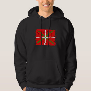 Painted Ikurriña with outline of Basque Country, Hoodie